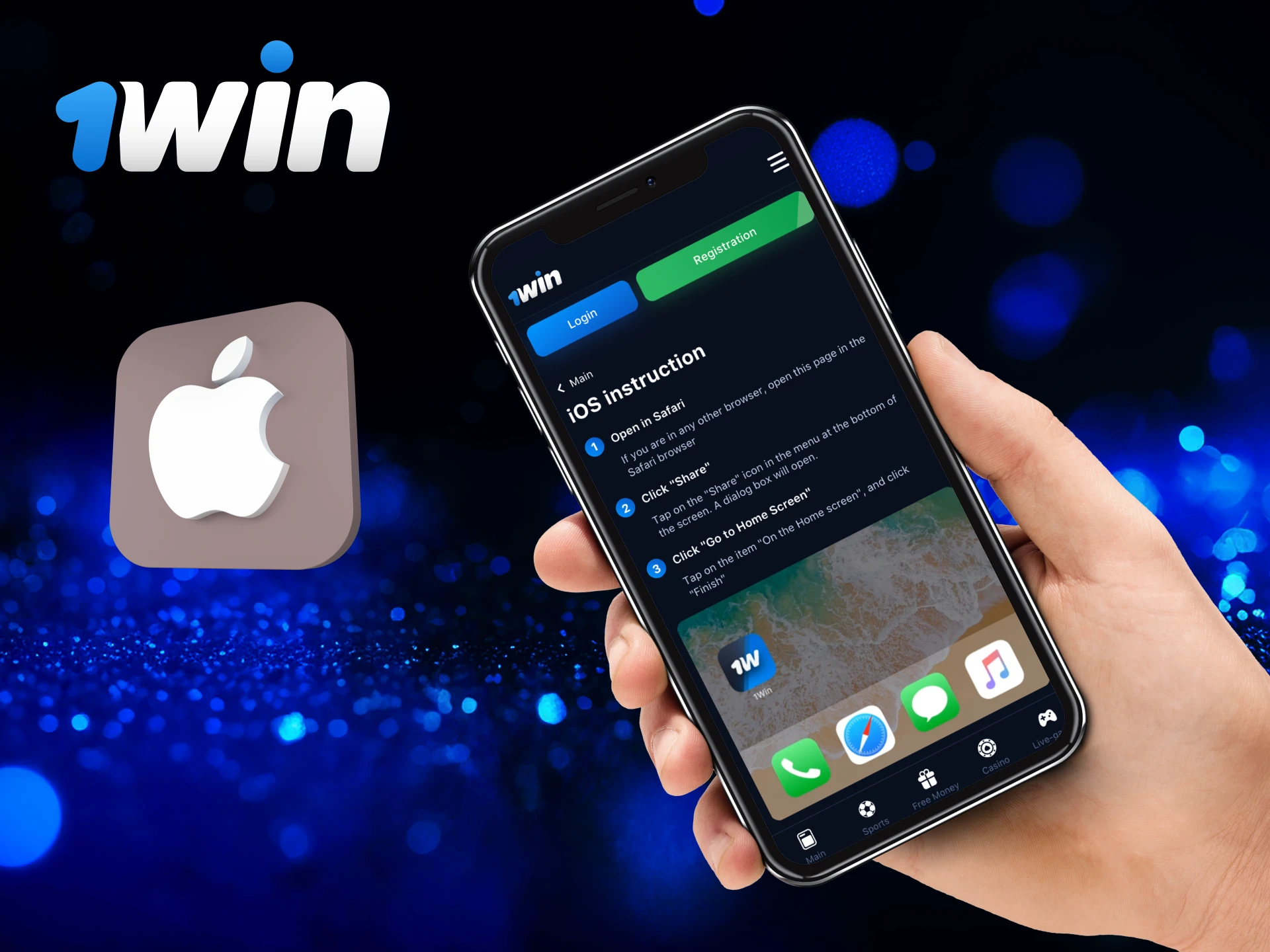 Is there a 1Win casino app for ios phones.