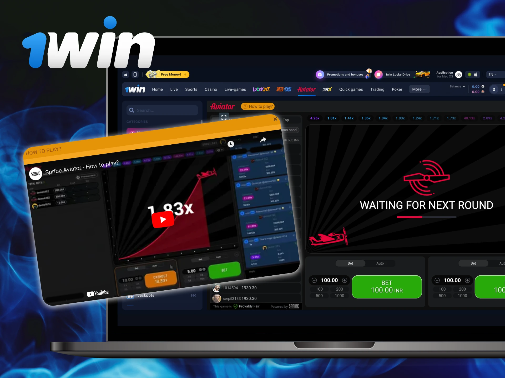 How to start playing Aviator at 1Win Casino.