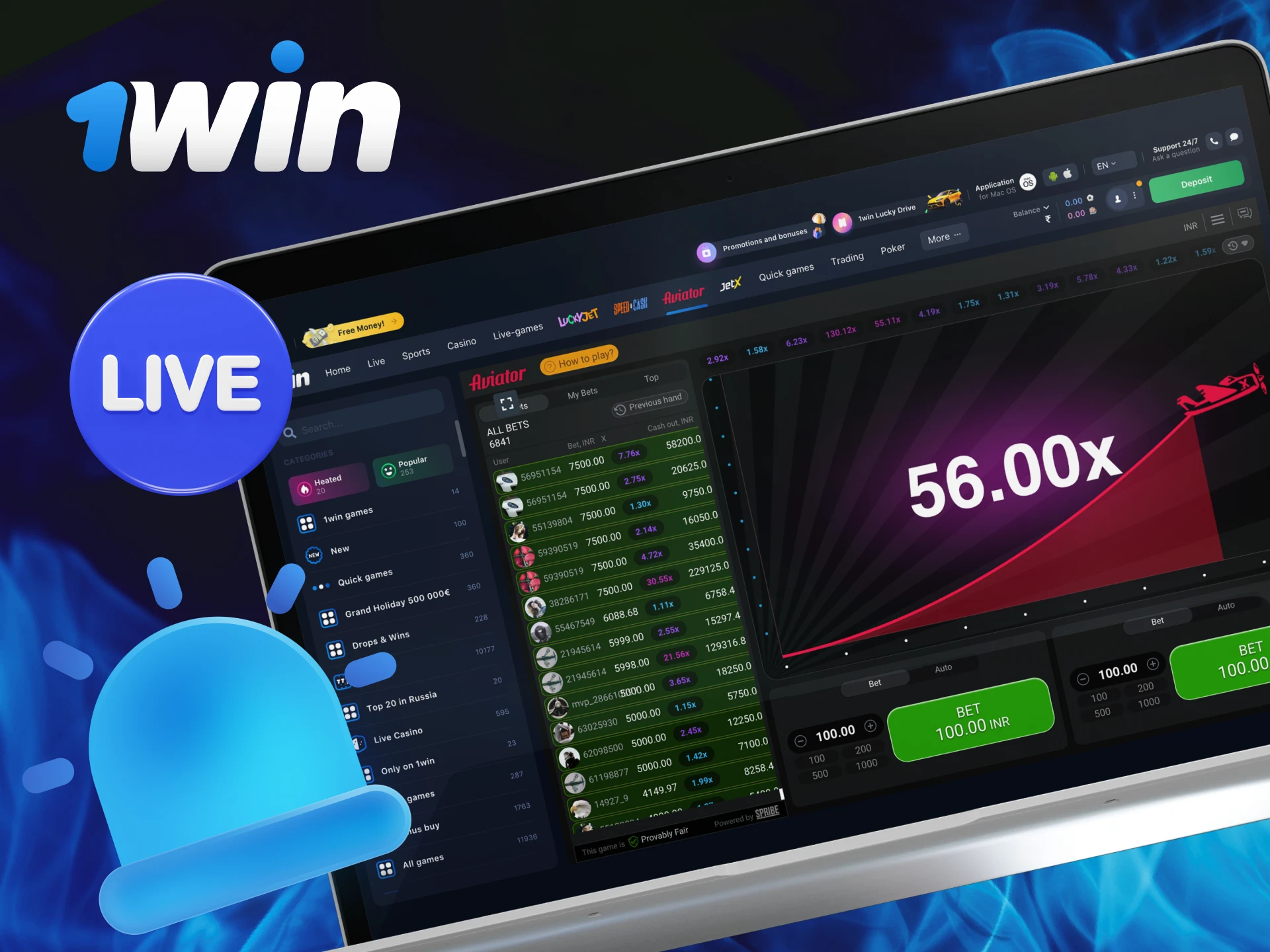 What are Live Signals in Aviator Signals in telegram for the Aviator game on the 1Win casino website.