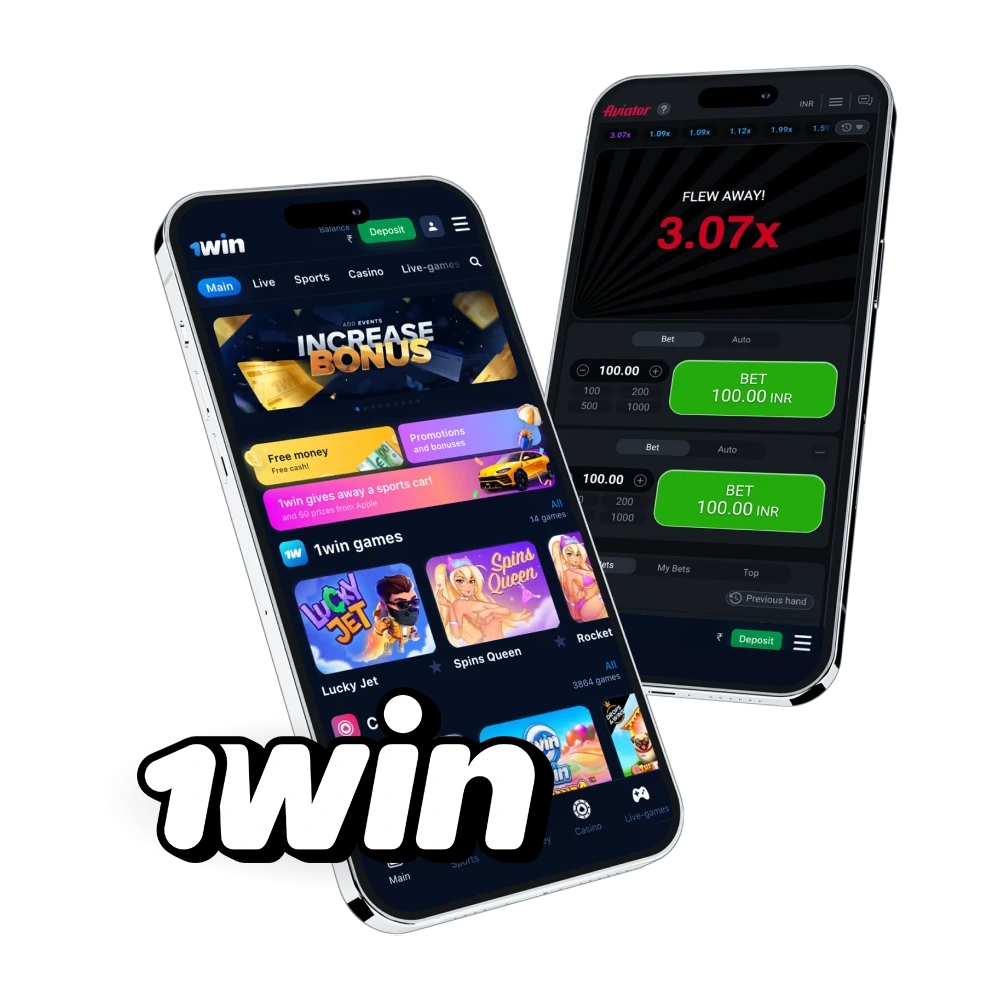 Is there a 1Win casino app for Android and iOS phones.