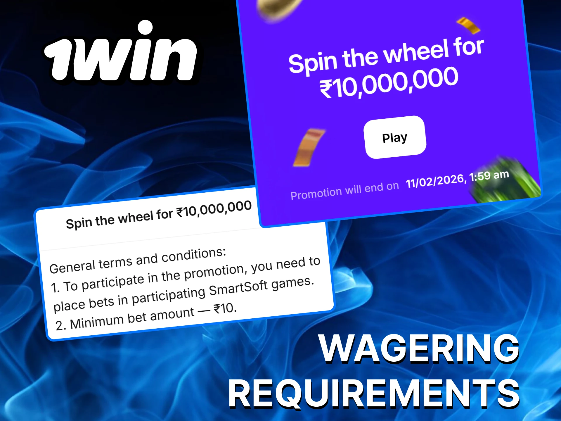 Review the wagering requirements for bonuses usable on Aviator at 1Win.
