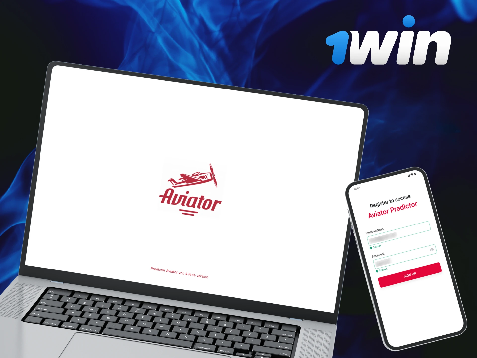 The predictor for Aviator in 1Win casino has a simple interface for users.
