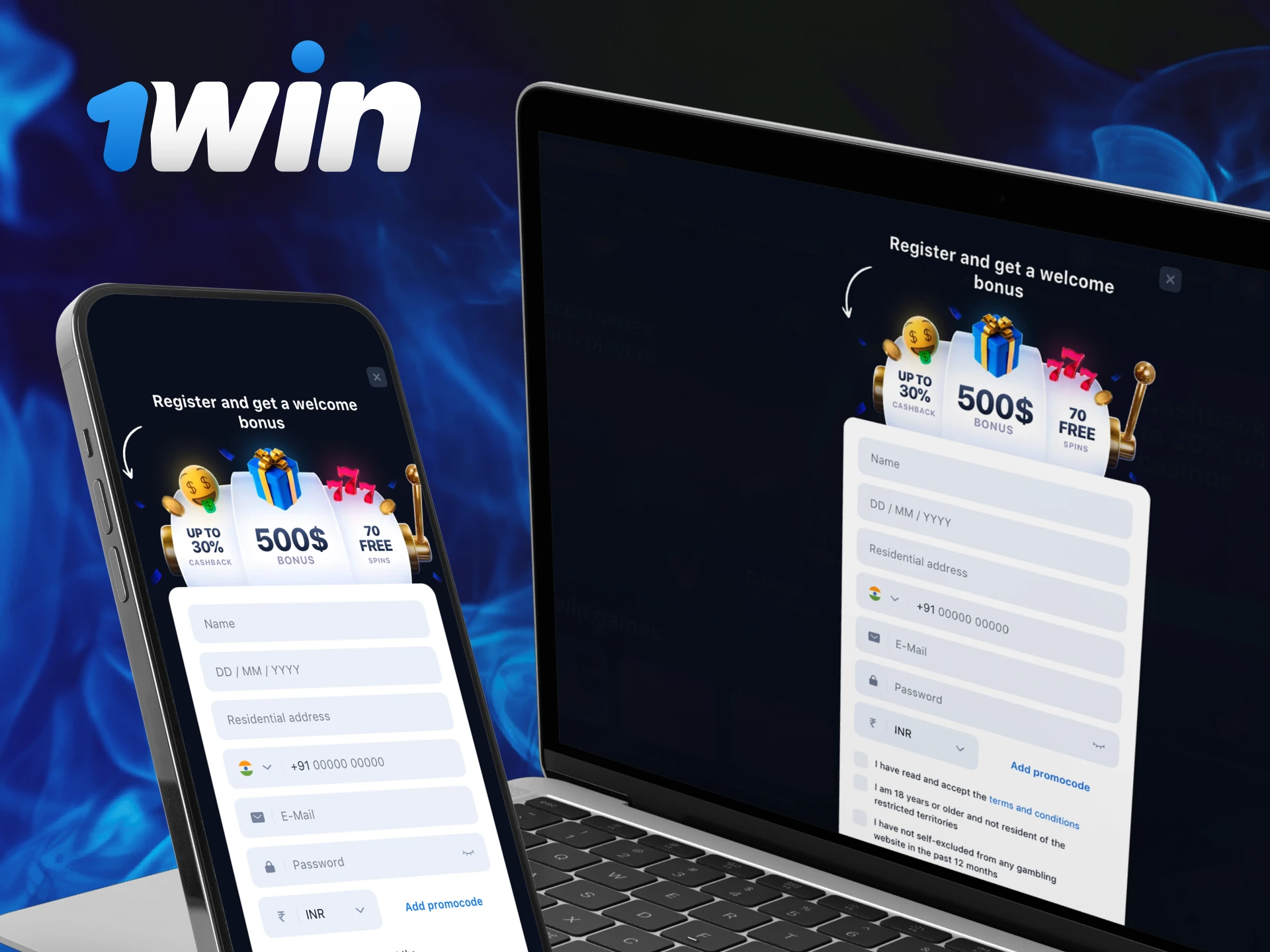 Step-by-step instructions on how to create an account on the 1Win casino website for the game Aviator.
