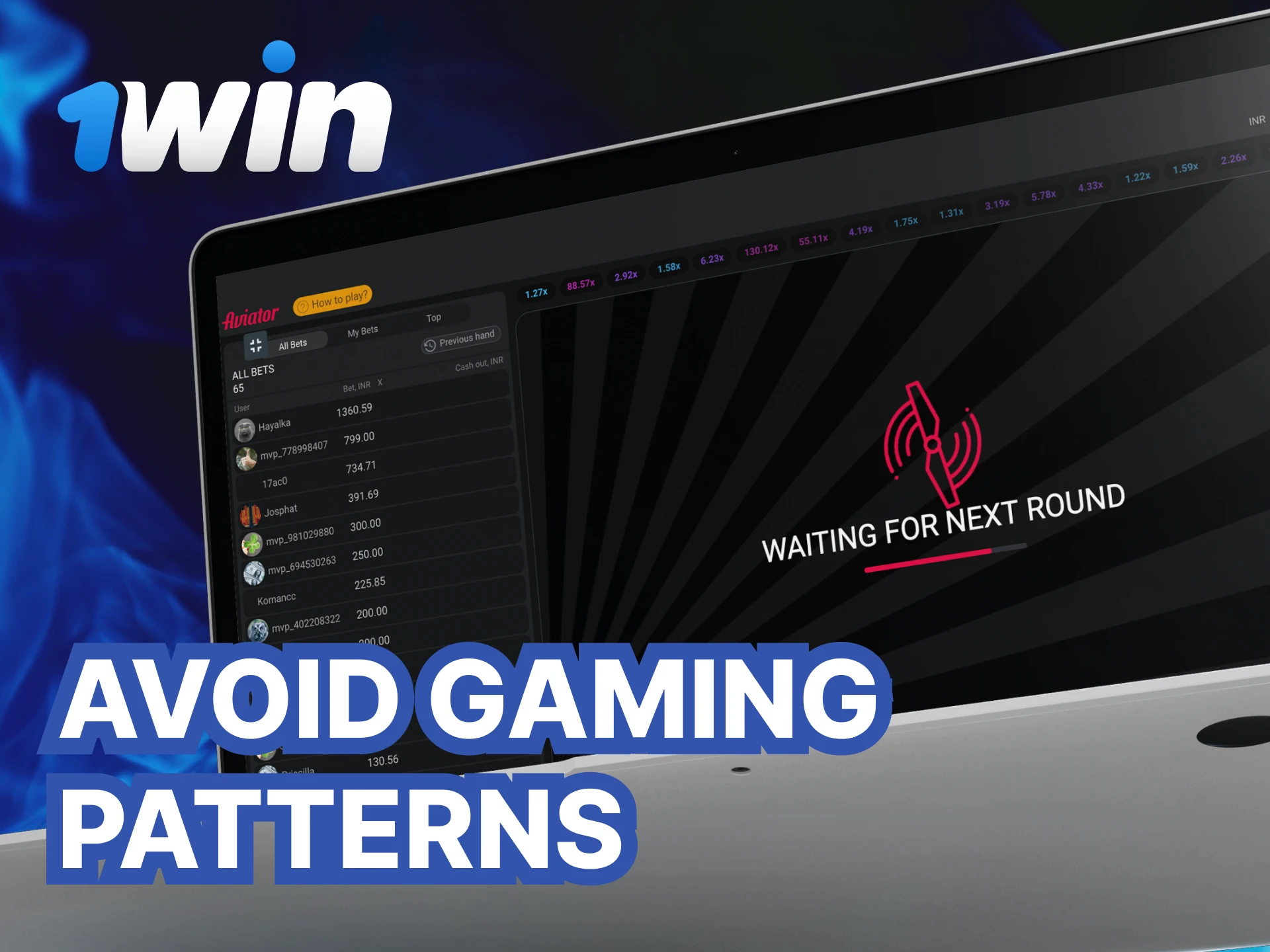 Why you need to avoid playing patterns in the Aviator game at 1Win casino.