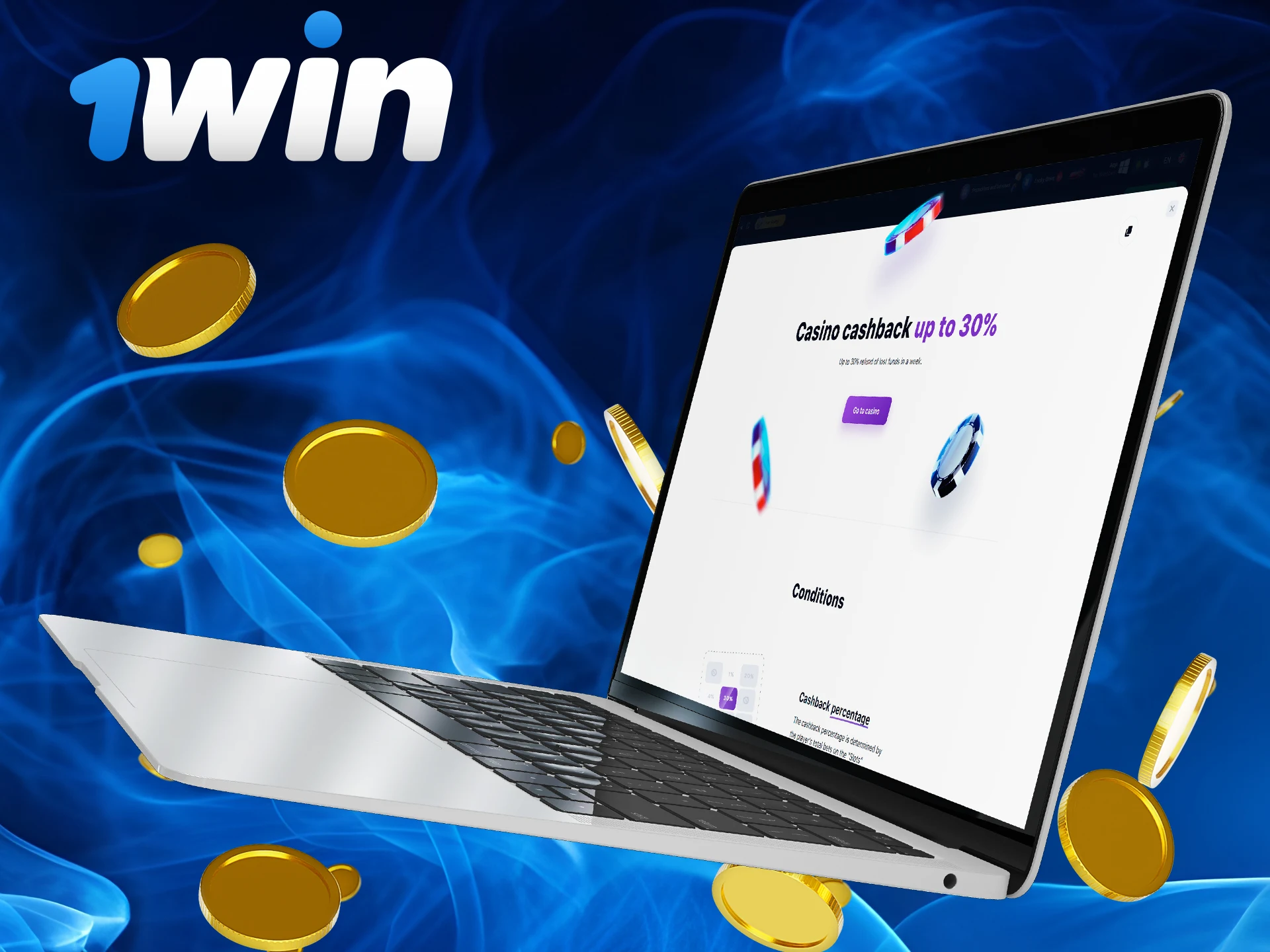 The 1win casino provides a cashback bonus of up to 30%.