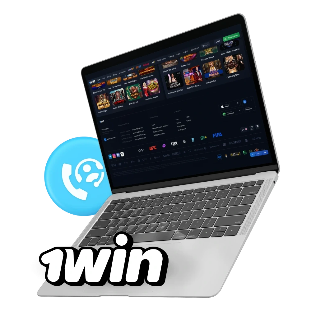 How can I contact 1win casino support.