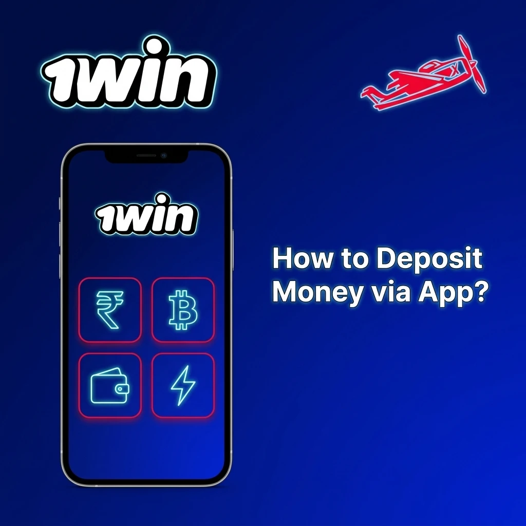 1win app deposit guide showing step-by-step funding process via cashier section on mobile.