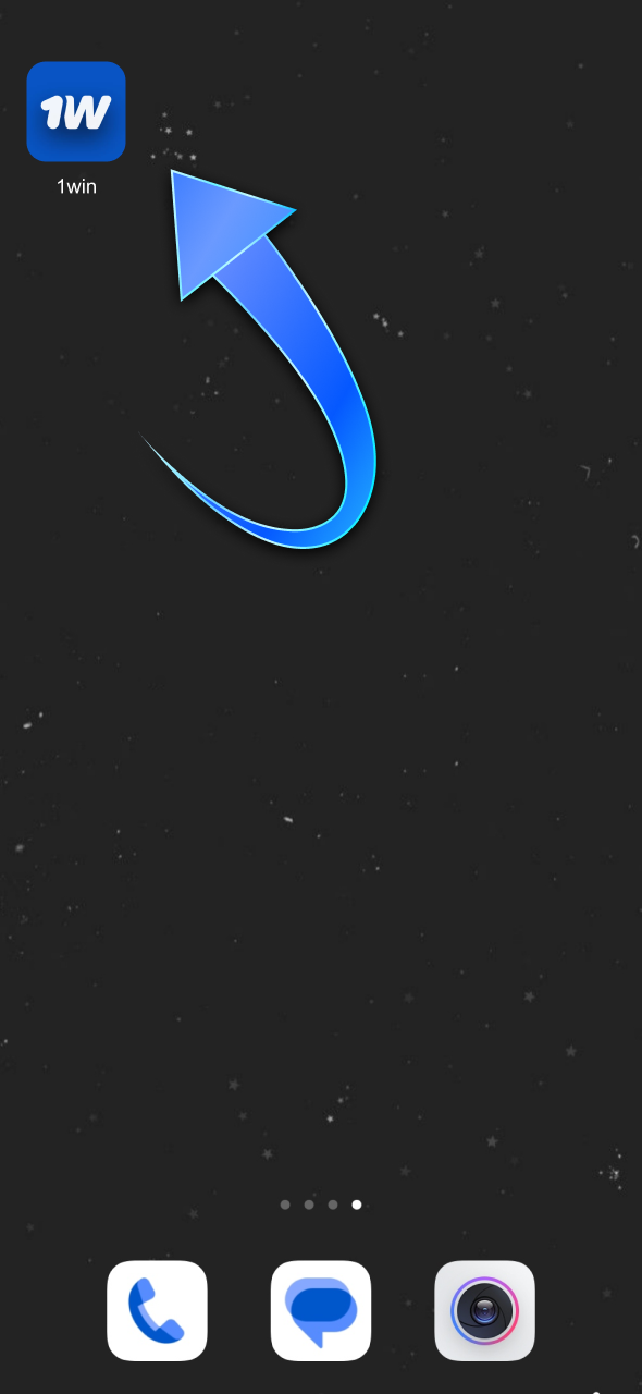 Launch the 1win app on your Android device to start betting.