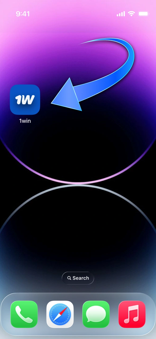 Confirm the addition of the 1win shortcut to your iPhone screen.