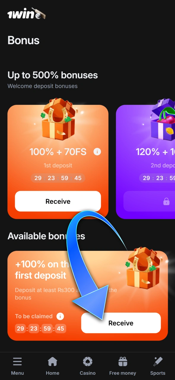 Activate your exclusive welcome bonus in the 1win promo section.