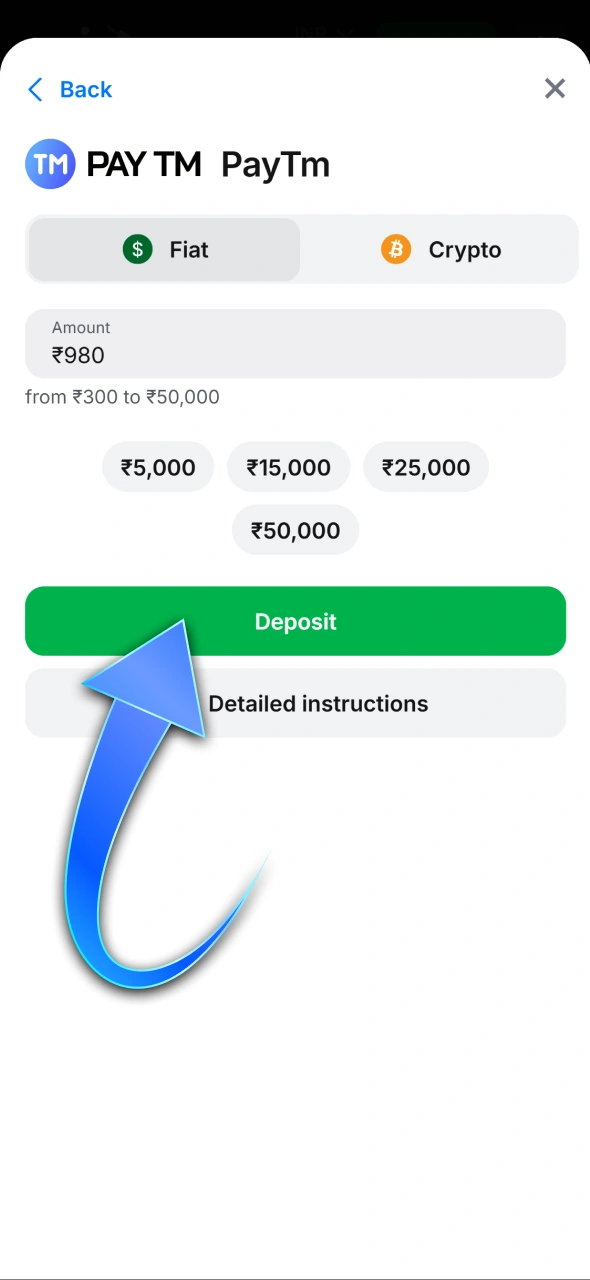 Follow the guide to make your first deposit at 1win.